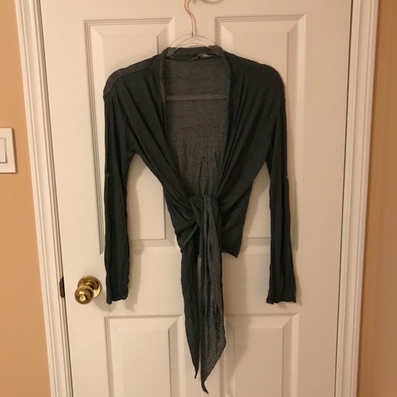 AM BASIC COLLECTION ITALY Sheer Wrap Cardigan (M) - Picture 2 of 7